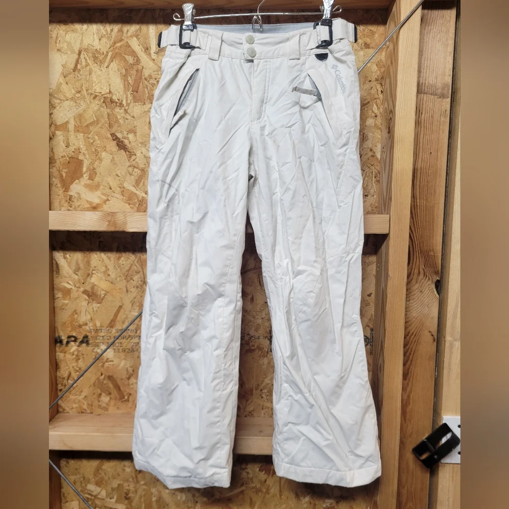 Columbia Insulated‎ White Youth Snow Pants Youth Size 10/12